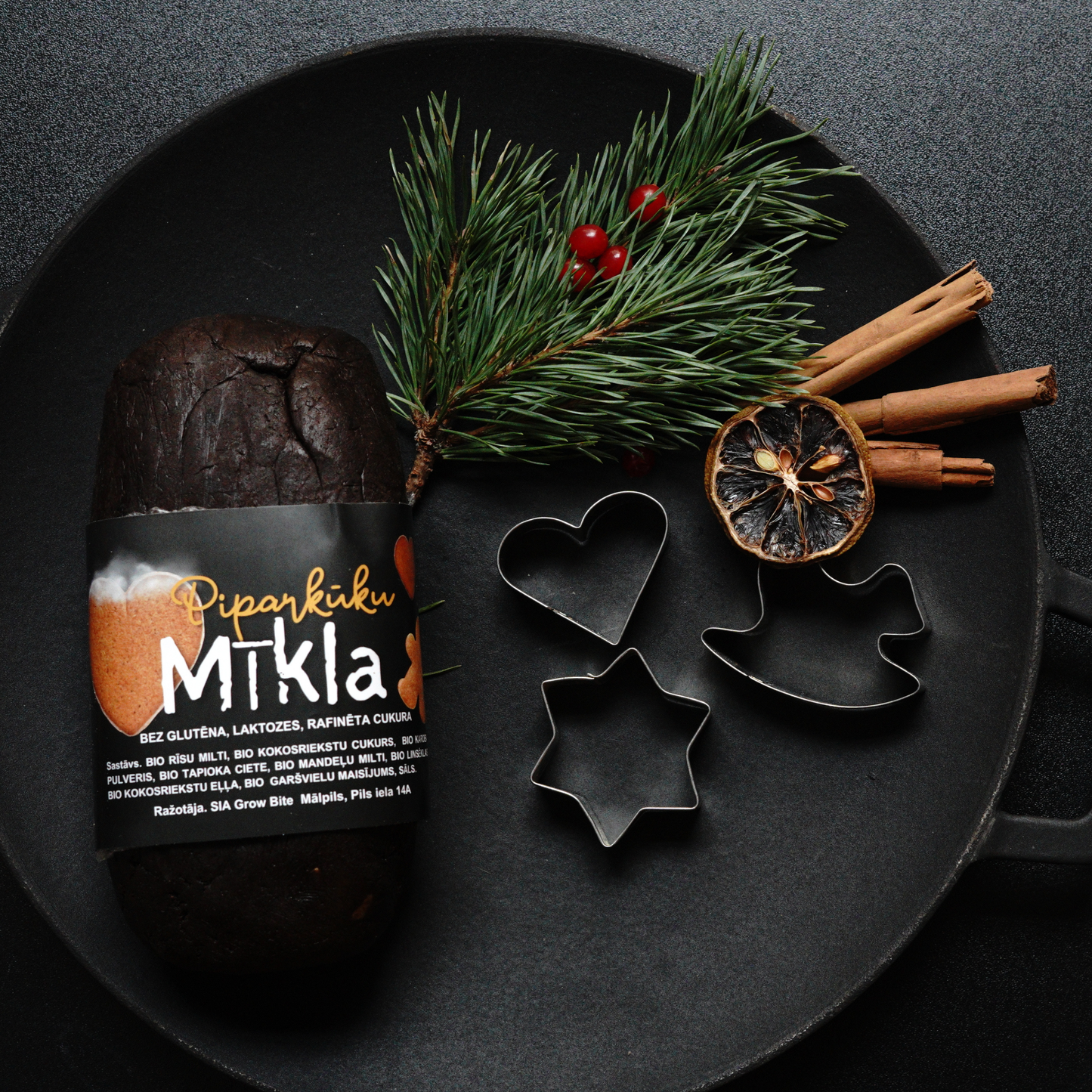 BIO Piparkūku mīkla bezglutēna vegāniska bez rafinēta cukura (500g)